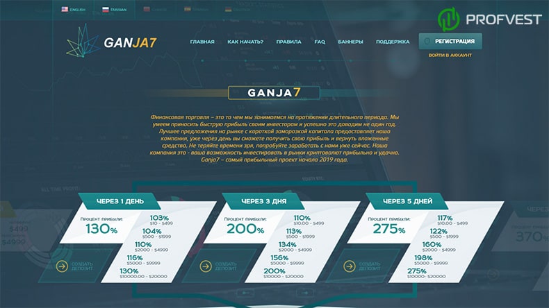 Ganja7: обзор и отзывы о ganja7.biz (HYIP платит) Ganja7 обзор и отзывы HYIP-проекта