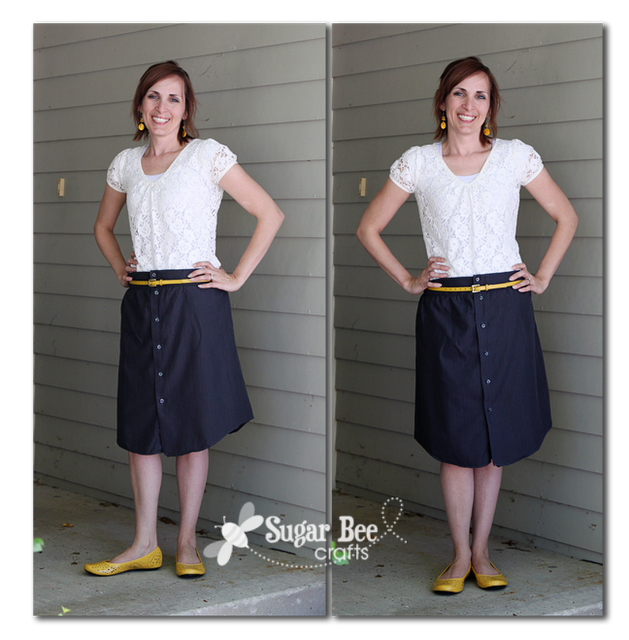 Someday Crafts Men's Shirt Transformed Into a Women's Skirt
