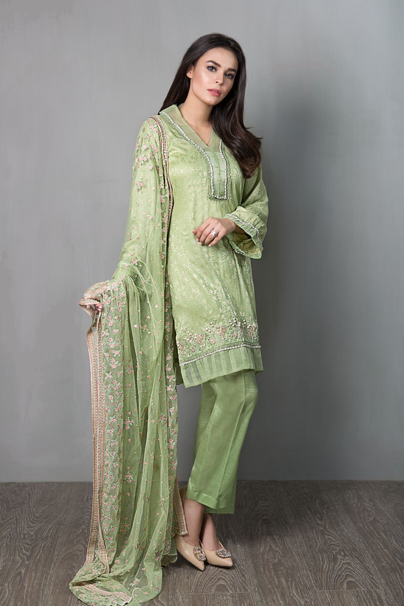 Maria.B. Ready to Wear Evening Wear Suit Suit Light Green SF-1563 with ...