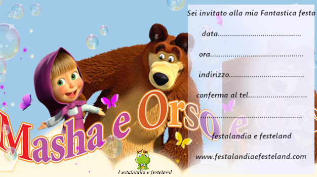 INVITI MASHA E ORSO DA SCARICA