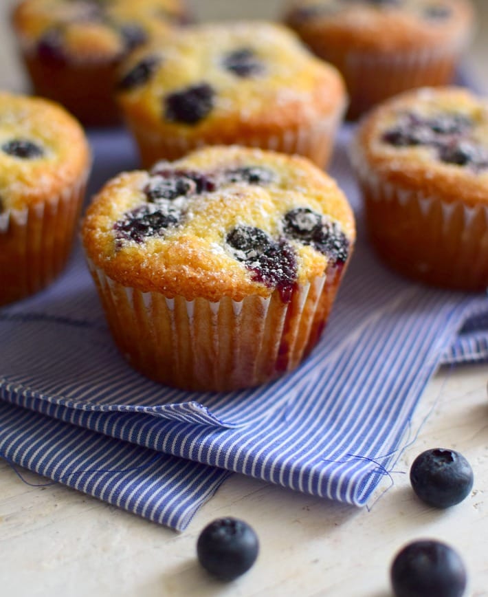 Muffins de arándanos blueberries
