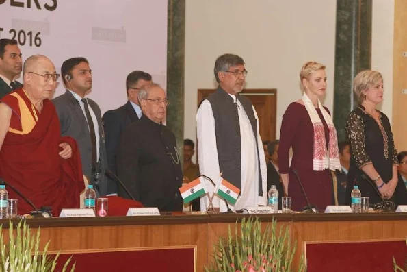 Princess Charlene and Princess Laurentien attended the Laureates and Leaders for Children Summit 2016 in New Delhi