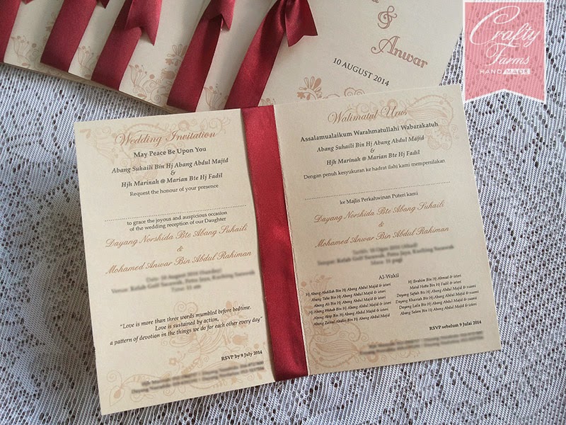 wedding card malaysia crafty farms handmade classic