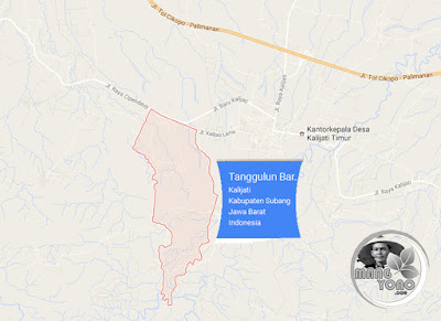 PETA Desa Tanggulun Barat, Kecamatan Kalijati   