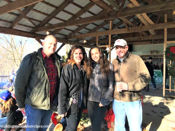 It's Christmas, Keep it Real - Our Visit to a Christmas Tree Farm from Walking on Sunshine. My husband, myself, my niece and my brother ready to find the perfect Christmas tree from Walking on Sunshine.