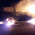 Kombi pega fogo na BA-130, entre Mairi e Baixa Grande