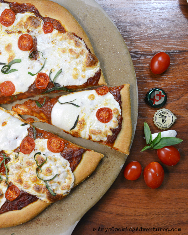 Lager Caprese Pizza with Stout Balsamic Glaze