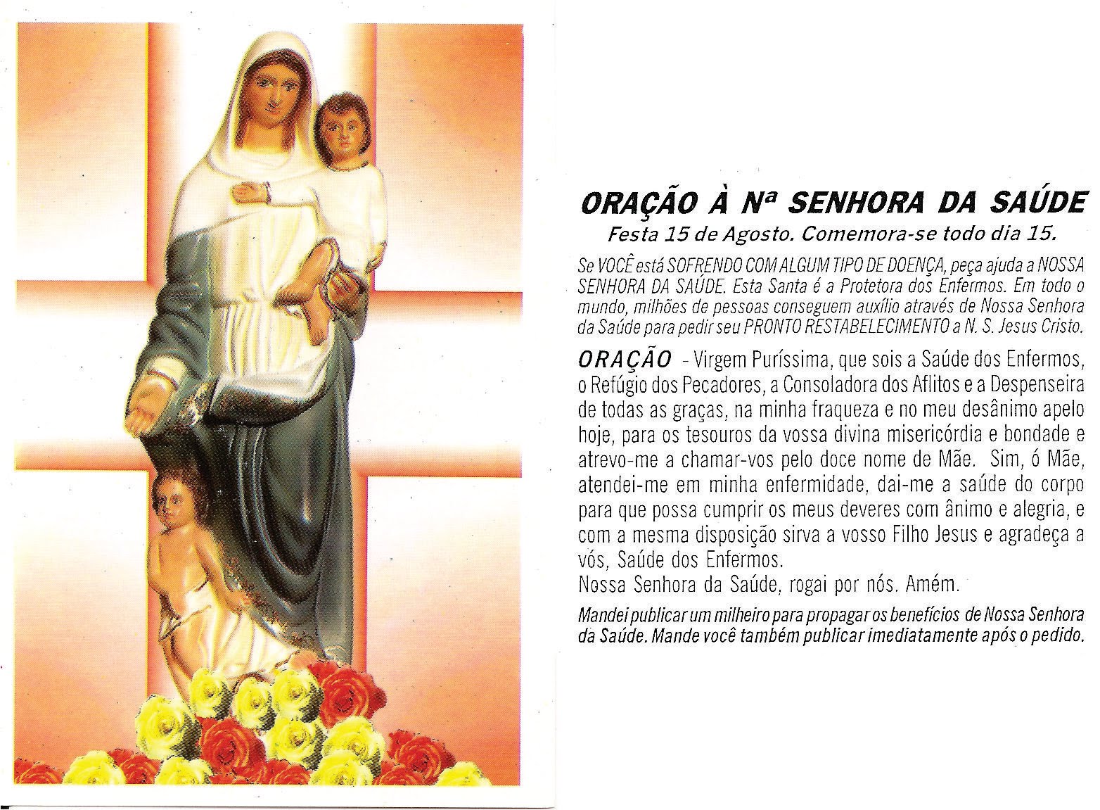 Blog do Paredinha Oração à Nossa Senhora da Saúde Blog do Paredinha Oração à Nossa Senhora da Saúde