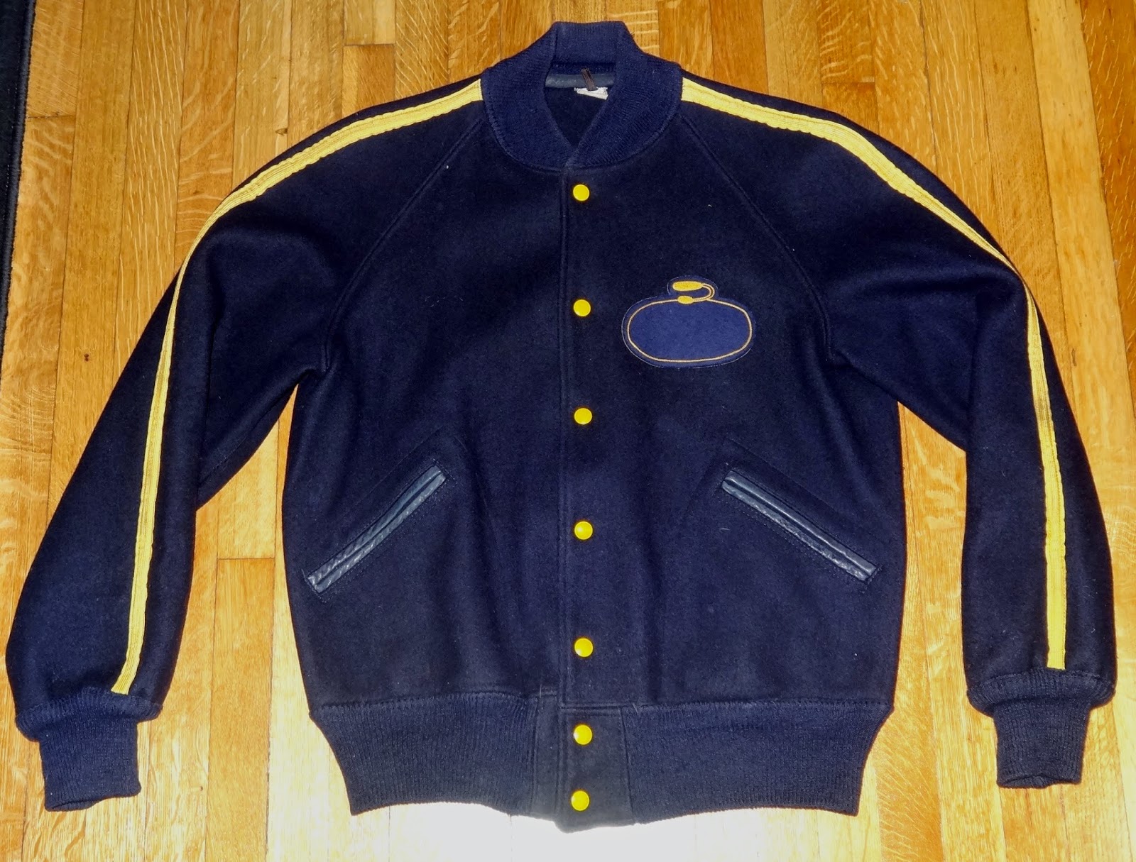 Nostalgia on Wheels: 1937 Portage Wisconsin Wool Curling Varsity Jacket ...