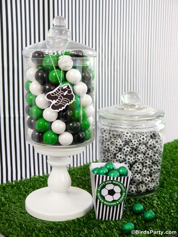 Soccer Football Birthday Party Desserts Table Ideas - BirdsParty.com