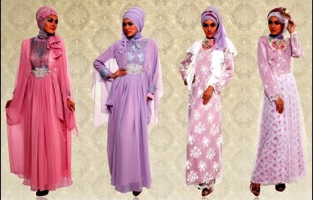 gaun dengan kain sifon