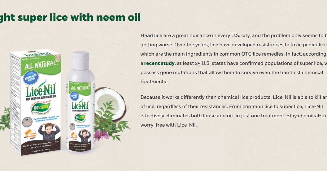 Getting rid of lice? You need the Neem treatment! Licenil Lice