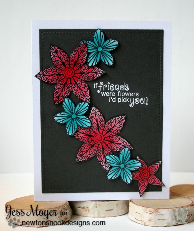 If Friends Were Flowers Card by Jess Moyer featuring Newton's Nook Beautiful Blossoms