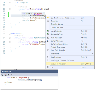 Interactive window in Visual studio - AspTricks.net
