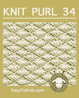 #Knit Little Pyramids stitch, Easy Knit Purl Pattern #easytoknit