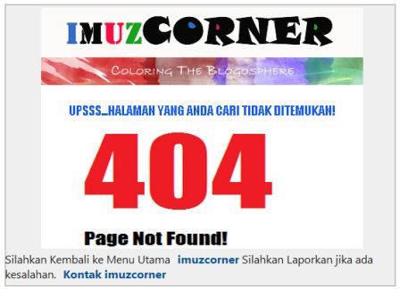 404 Page Not Found pada Blogger