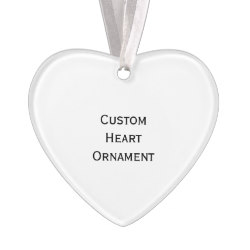 Custom Heart Photo Acrylic Christmas Ornament