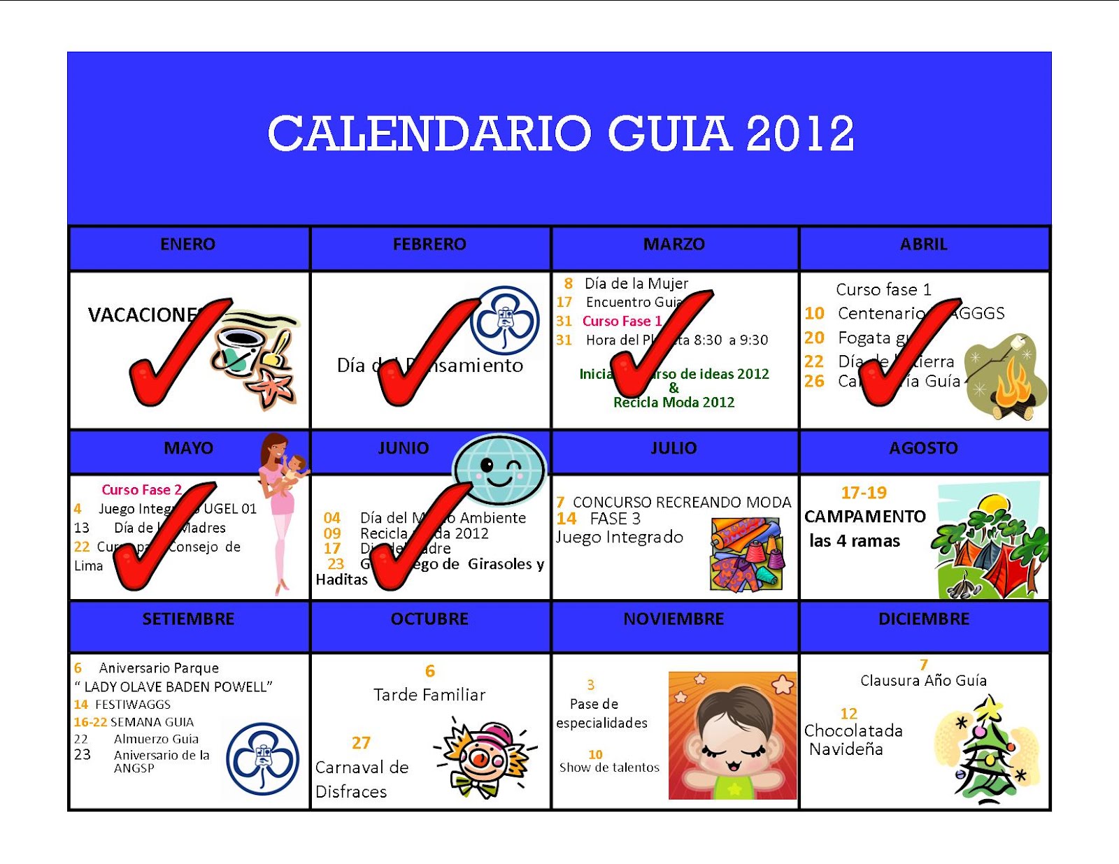 calendario 2012