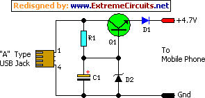 usb powered mobile phone battery charger circuit ~ circuit diagram blog Laptop Charger Circuit circuit diagram