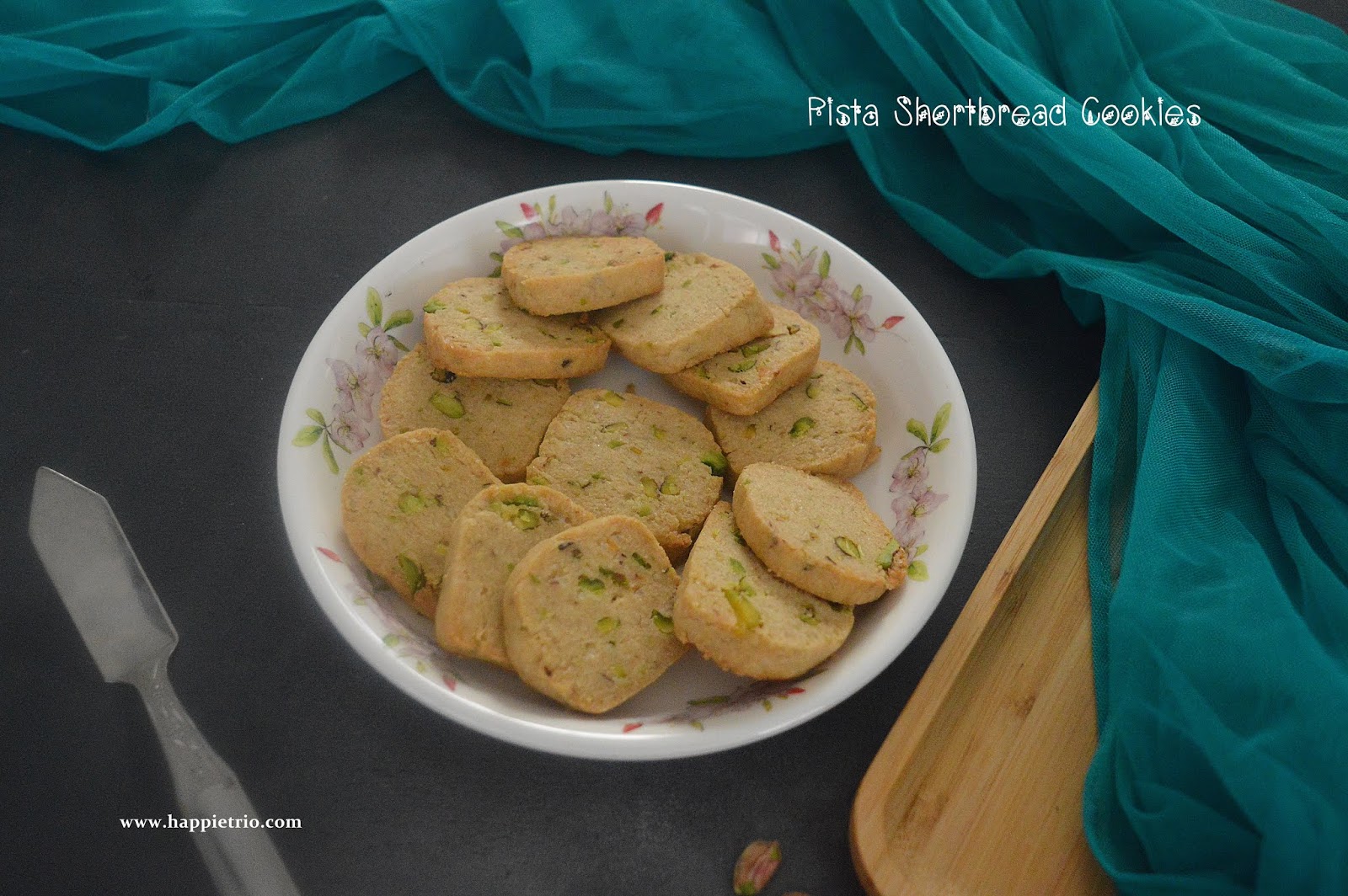 Pista Shortbread Cookies Eggless Pistachio Cookies Cook with Sharmila