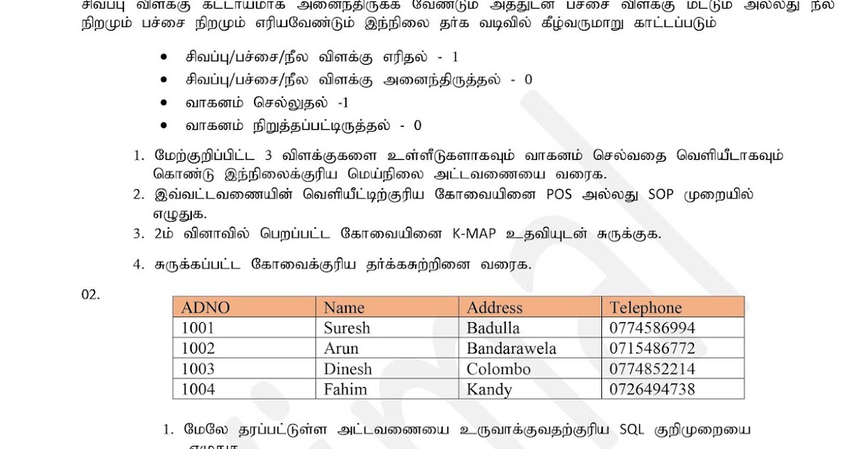 A/L ICT IN TAMIL