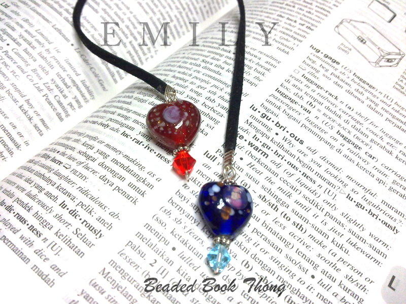 Emily Secret Passions Ribbon/Beaded Book Thongs Gifts for Teachers