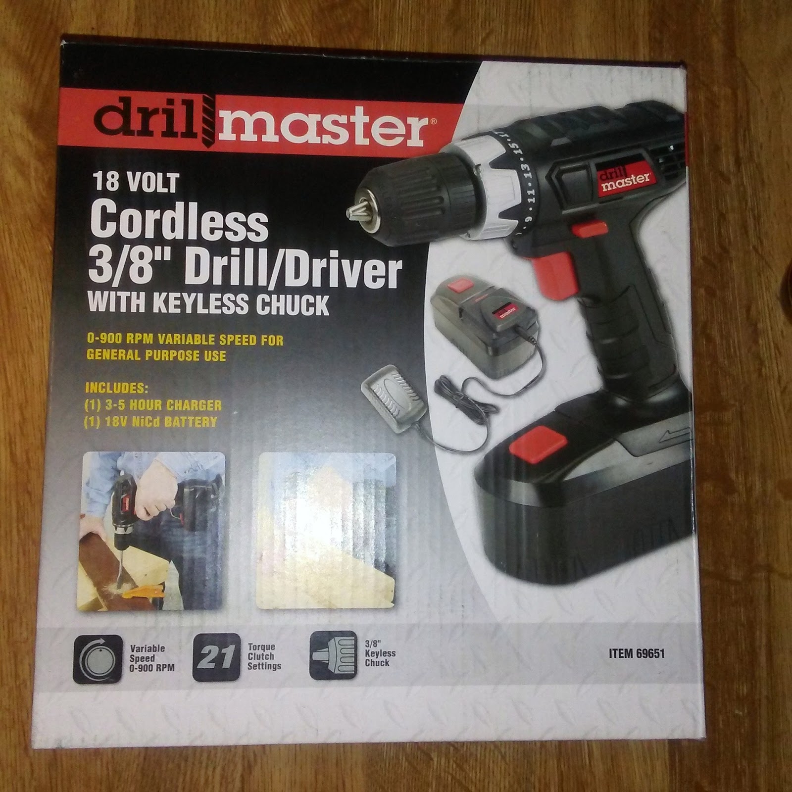 DrillMaster 18v 3/8" Cordless Drill Review Item 69651