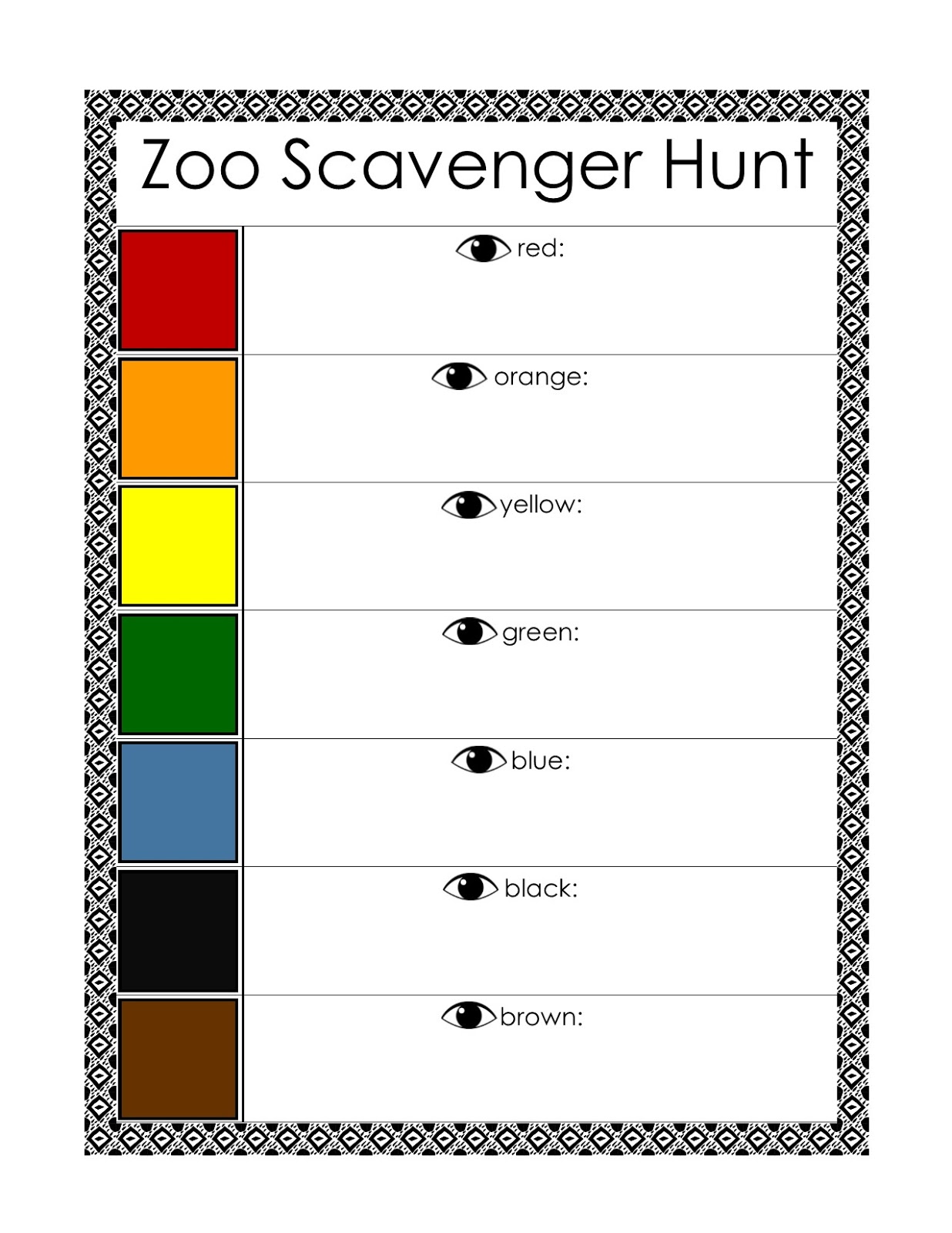 Montessori-Inspired Zoo Scavenger Hunts w/ Free Printables (Learn