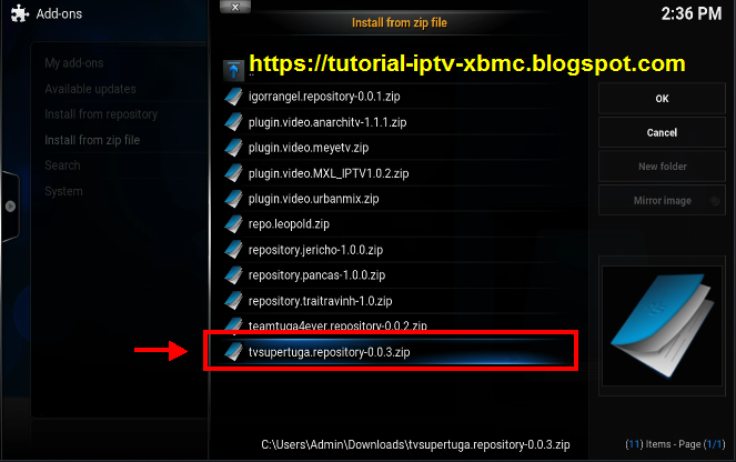 Instructions Install Amerikano Tuga Kodi Addon Repo