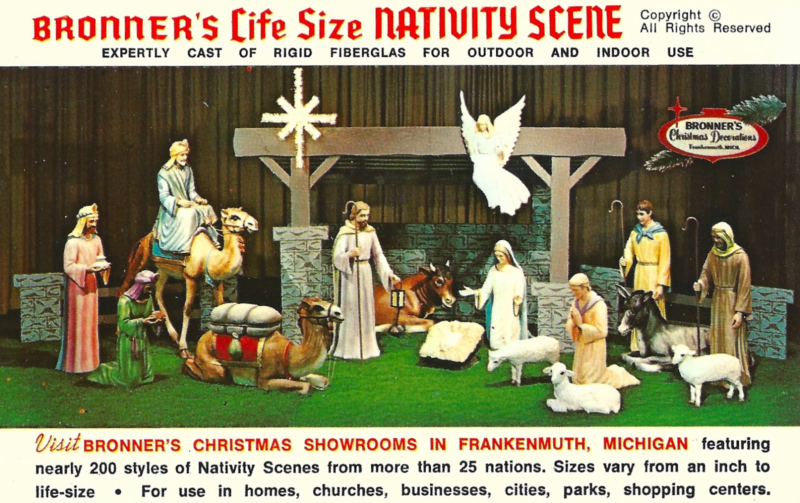 My Favorite Views Michigan Bronner's Life Size Christmas Nativity Scene