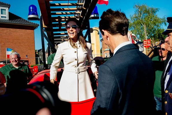 Sternfahrt 2017. Princess Marie wore a Miu Miu Belted Wool Crepe Coat at opening ceremony in Sonderborg