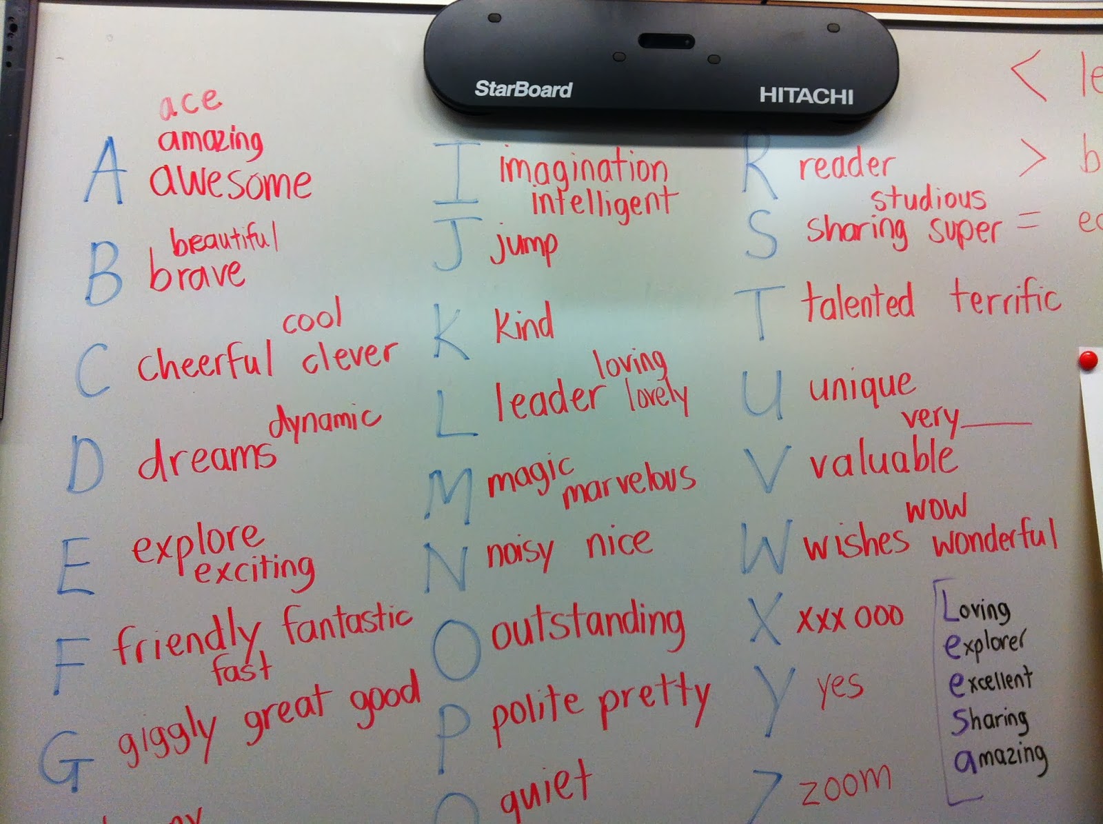 Mrs. Hannah's First Grade Class: Acrostic Poems