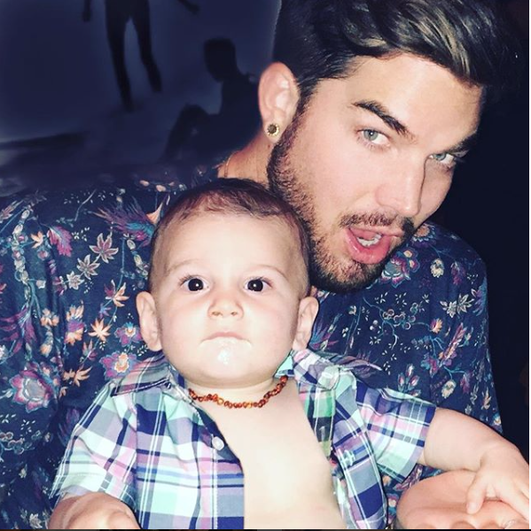Adam Lambert Instagram Photo With Nephew Remy Lambert "Aloha!" Adam
