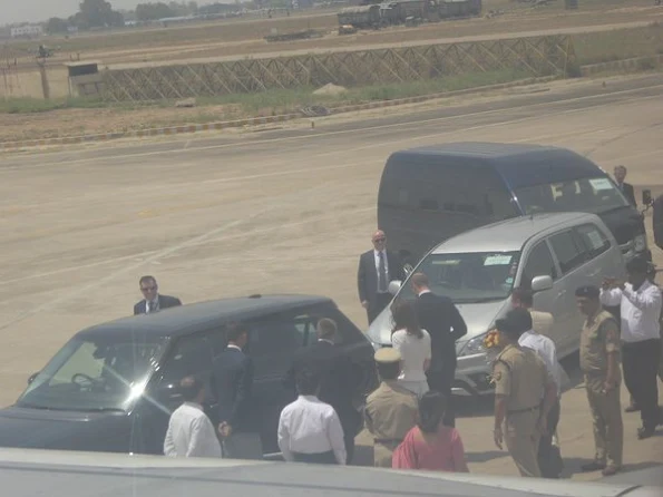 Kate Middleton and Prince William have landed in Agra ahead of visiting the Taj Mahal 