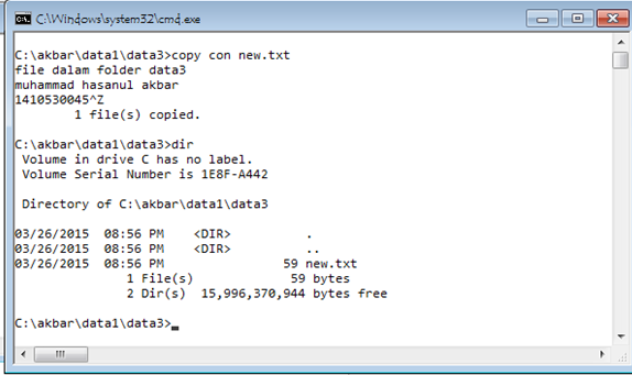 команда copy con