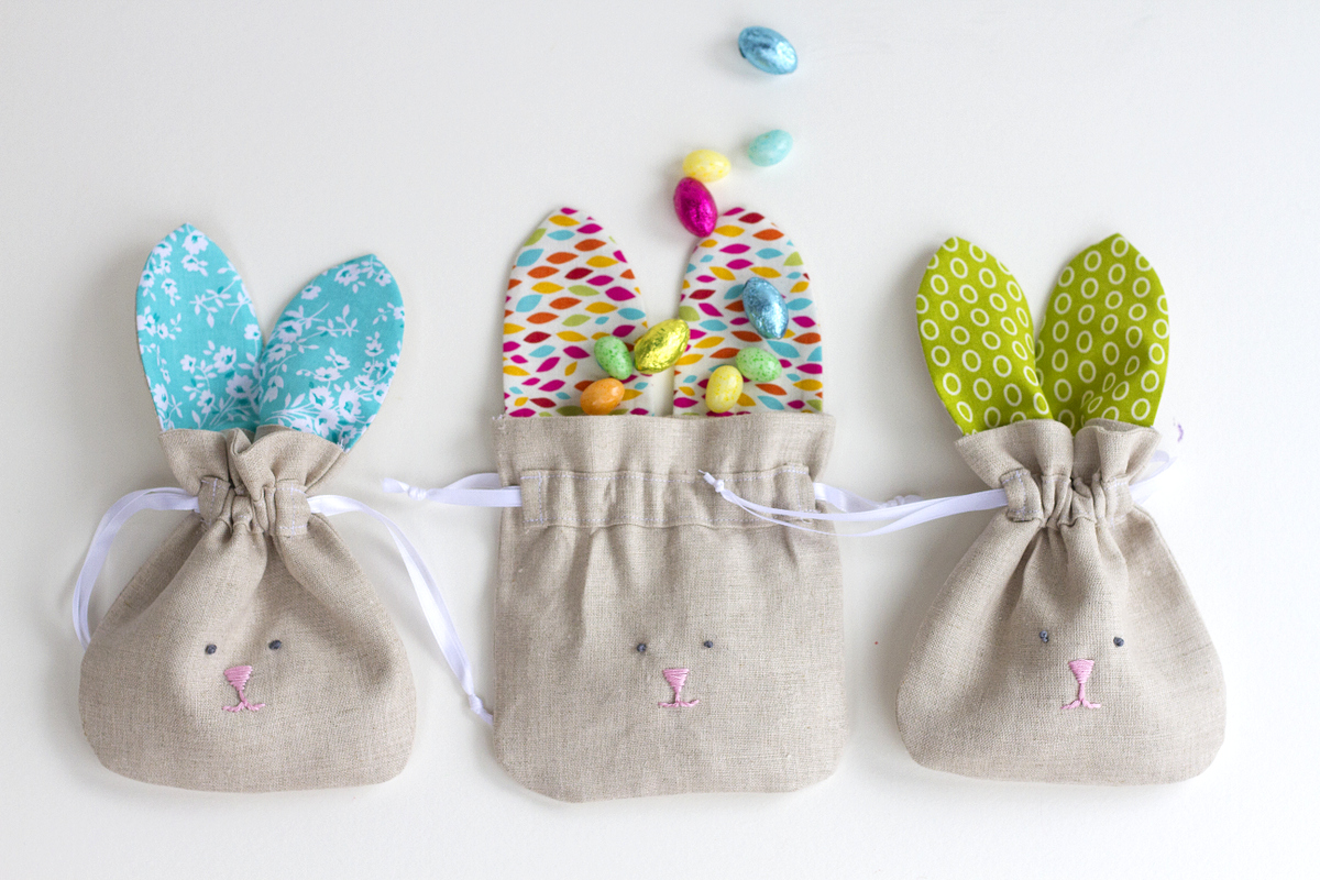 Drawstring Bunny Bag Tutorial