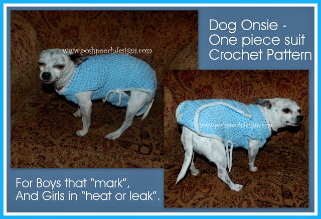 Posh Pooch Designs Dog Clothes Dog Onsie One Piece Suit Crochet Posh Pooch Designs Dog Clothes Dog Onsie One Piece Suit Crochet