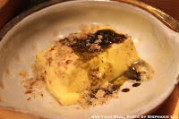 Bento Box: Organic Egg Tofu with Abalone Liver Sauce and Walnuts at NAOE Bento Box: Organic Egg Tofu with Abalone Liver Sauce and Walnuts at NAOE