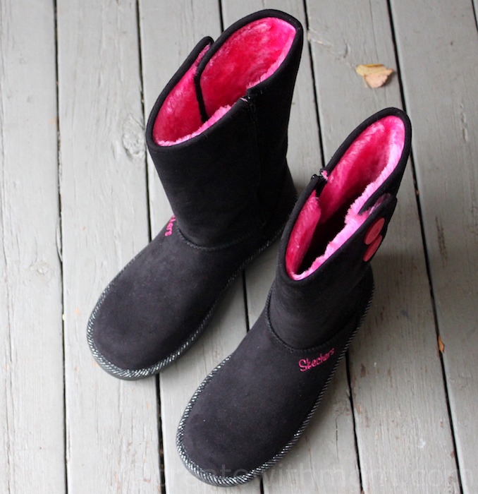 With Mom: Comfy Cozy Skechers Boots Women and Girls