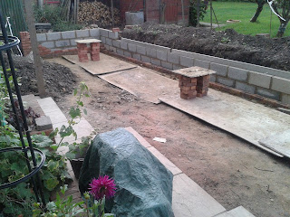 Garden Progress the final phase of hard landscaping Garden hard landscaping