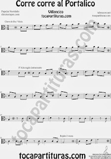 Partitura de para Viola Canción de Navidad Christmas Song Sheet Music for Viola Music Scores