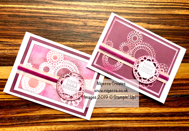 Stampin' Up! Delicately Detailed: 6 cards with 3 panels Nigezza Creates