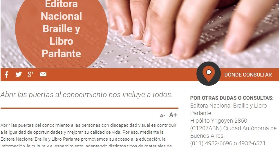 BIBLIOTECOLOGÍA Y EDUCACIÓN Editora Nacional Braille y Libro Parlante