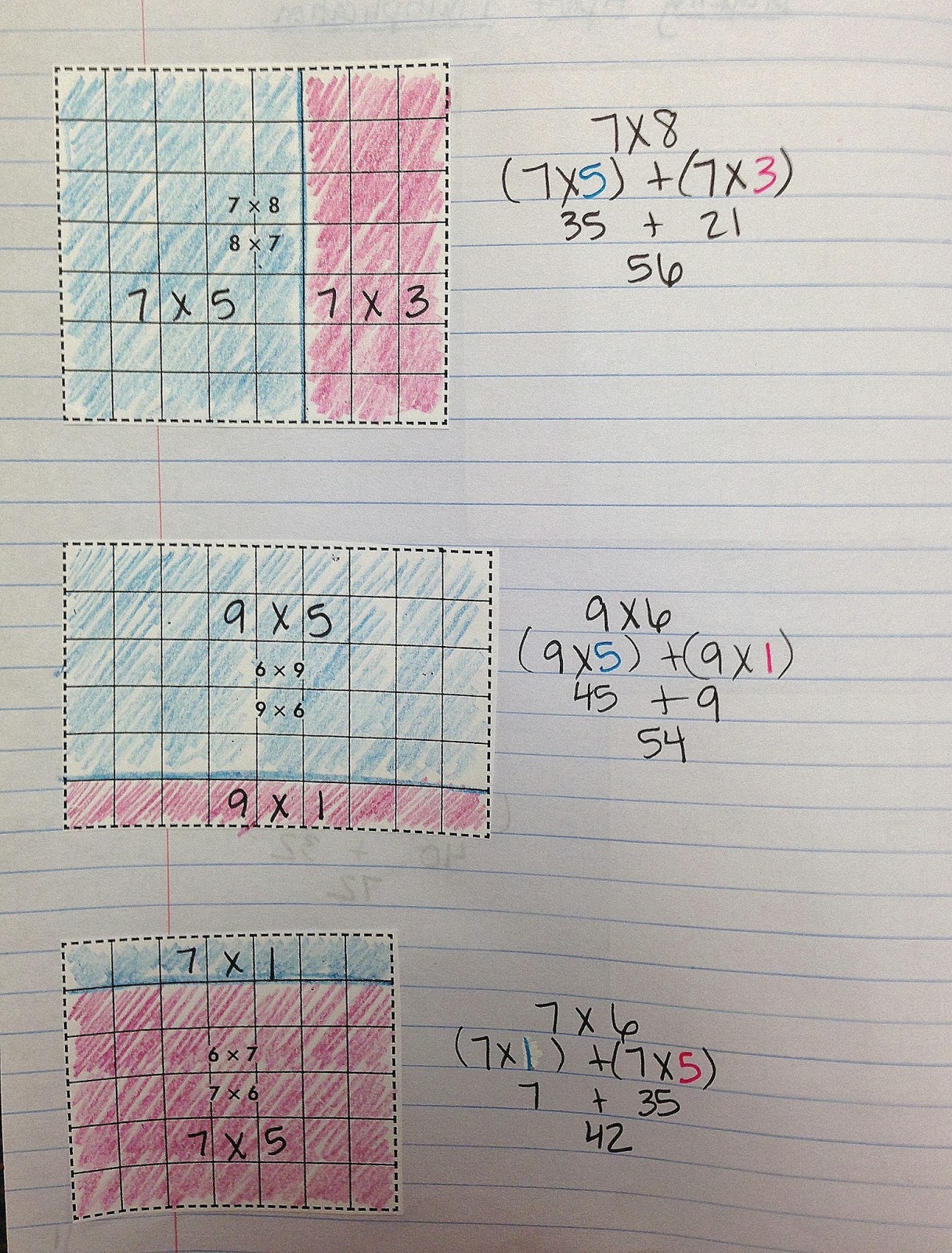 Breaking Apart Multiplication 4th Grade Worksheets