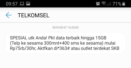 Paket Combo Telkomsel 15gb 300 Menit 400 Sms Rp 75000 Paket Internet