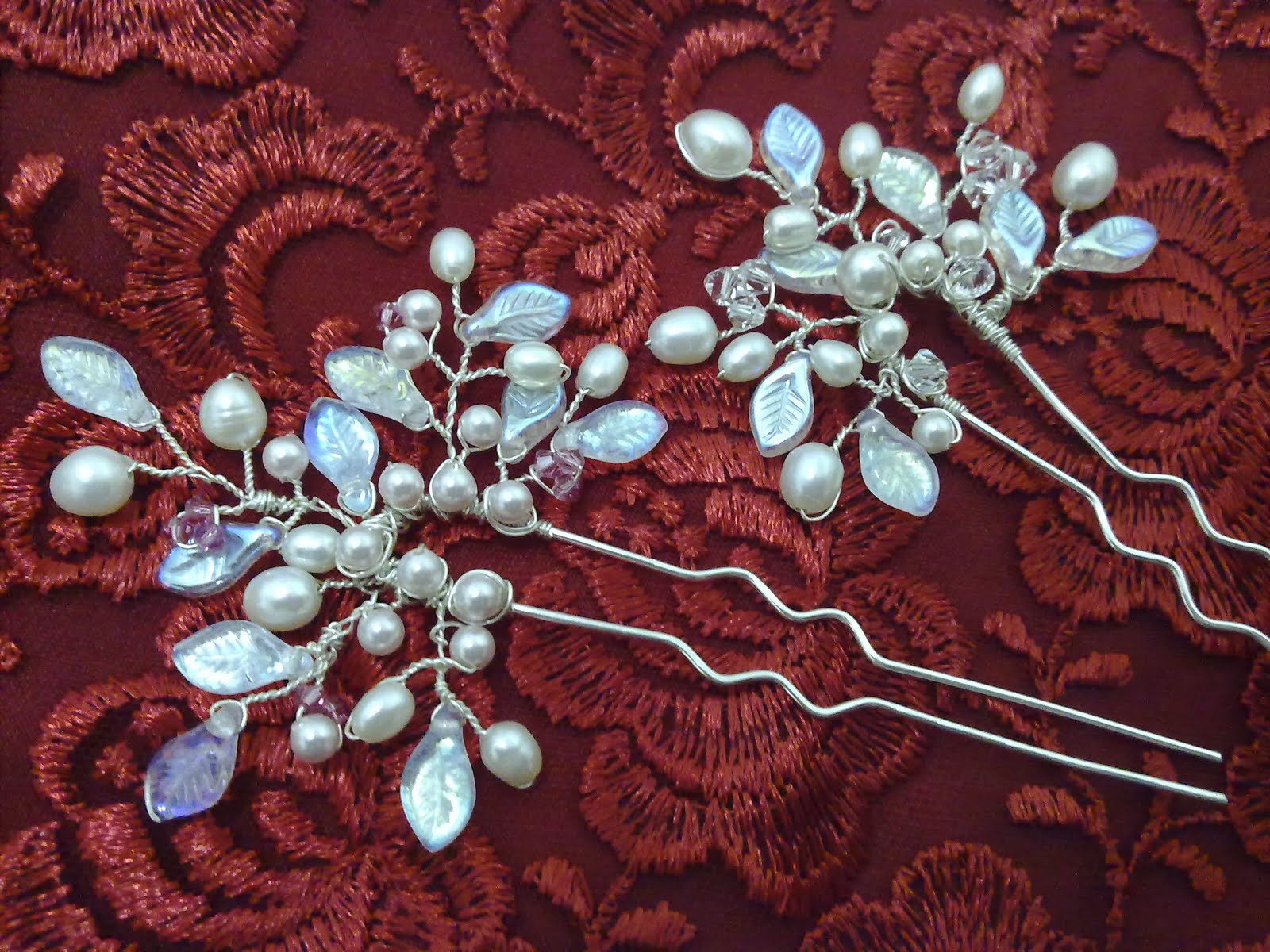 Emily Secret Passions Handmade Wire Wrapped Jewelry Hair Pins