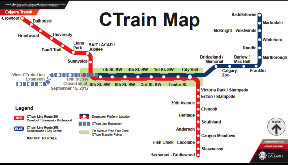Calgary C Train Station Map _ LRT Station, Bus Terminal and System Maps ...