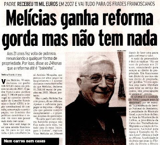 Padre Melícias pensão 7450 euros