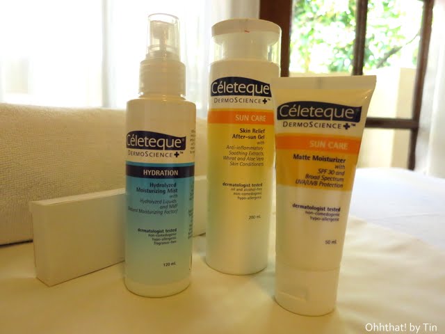 Celeteque Hydration Moisturing Mist, Celeteque Sun Care Skine Relief After-sun Gel, Celeteque Sun Care Matte Moisturizer