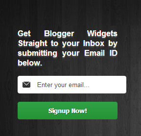 Professional black wood email subscription box widget for blogger